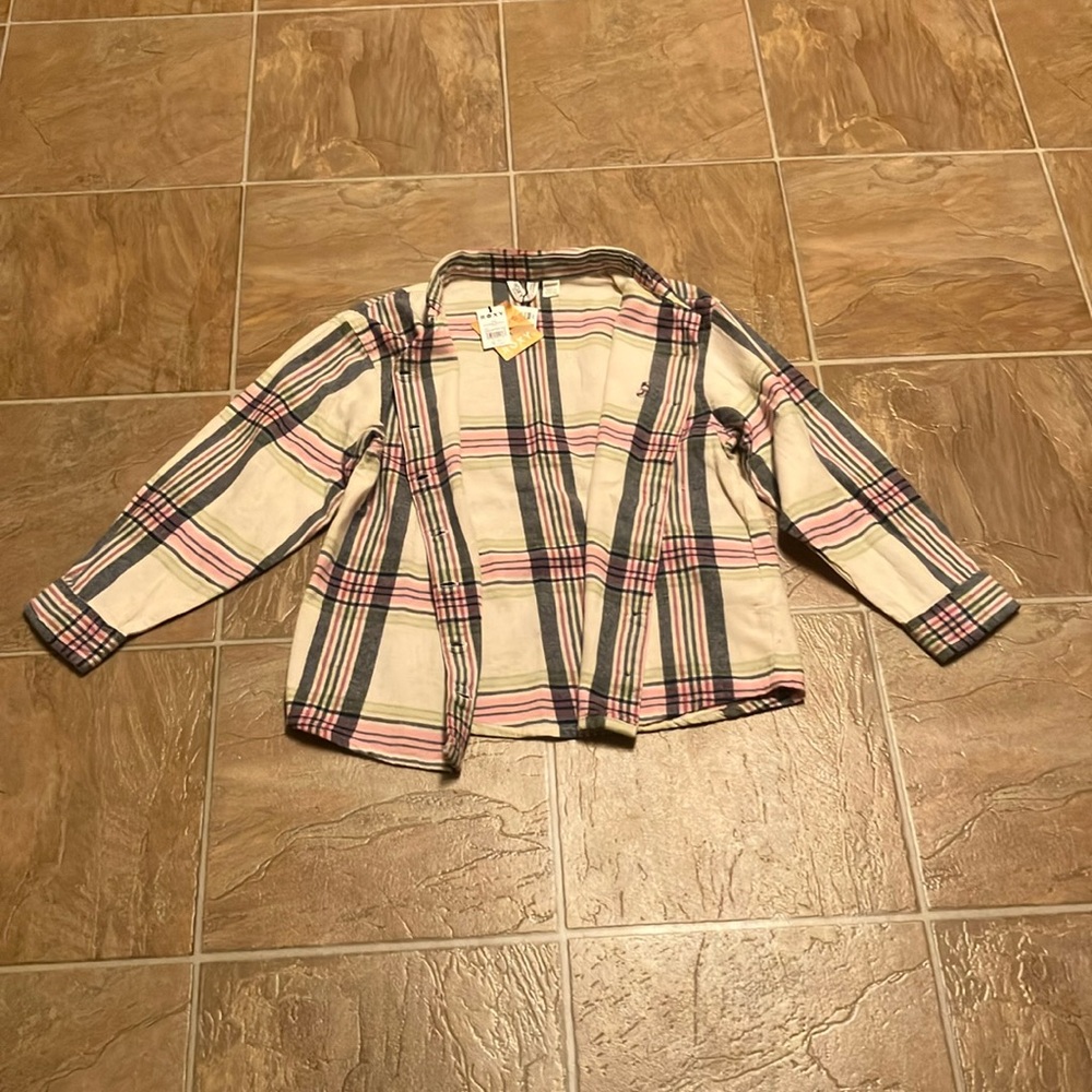 Roxy flannel short size 10 medium